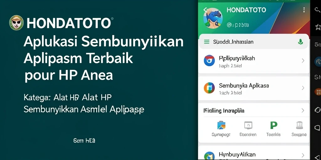 Tampilan antarmuka HONDATOTO untuk menyembunyikan aplikasi dengan mudah.