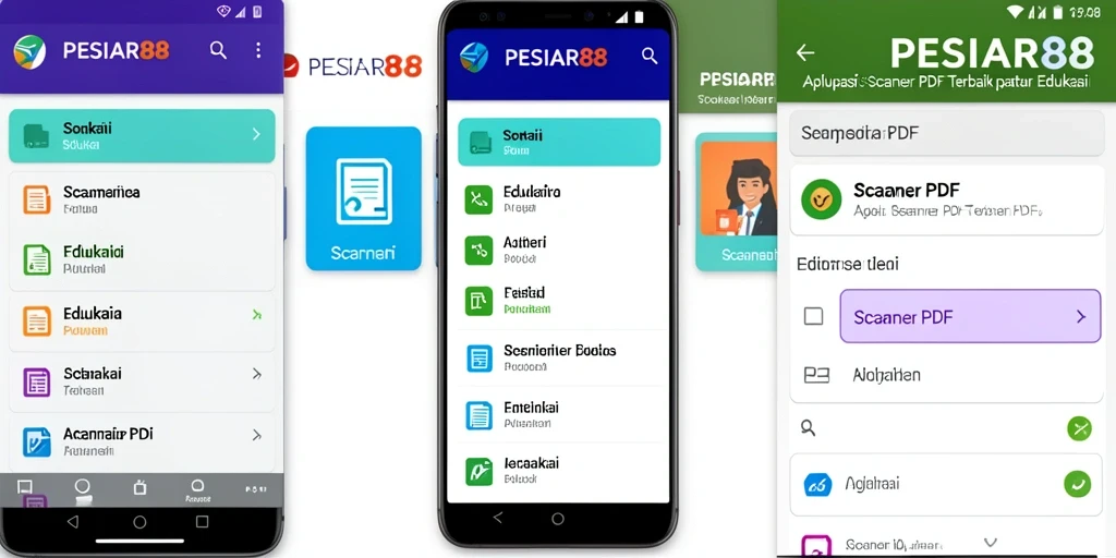 Antarmuka PESIAR88 yang user-friendly untuk scanning PDF.