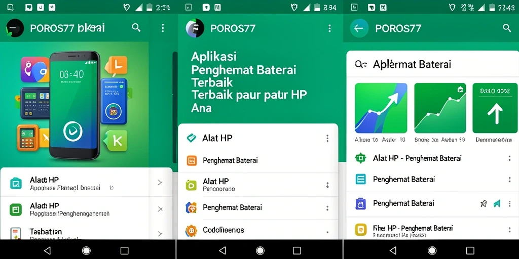 Tampilan antarmuka POROS77 yang sederhana dan efektif untuk penghematan baterai.