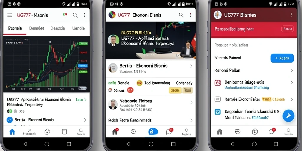 Antarmuka aplikasi UG777 yang sederhana dan informatif.